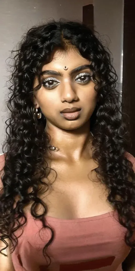 (((Ultra-HD-details)))   <lora:Avantika_Vandanapu:1> avantika, 1girl, black-hair, jewelry, long-hair, bindi, earrings, dark-skin, dark-skinned-female, brown-eyes, curly-hair, necklace, makeup