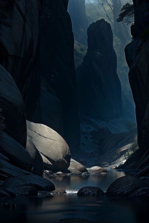 A valley forgotten by time, (masterpiece),((ultra-detailed)), (highly detailed CG illustration),(expressionless), (best quality:1.2), High quality texture, intricate details, detailed texture, High quality shadow, Cinematic Light, Depth of field, light source contrast, perspective,20s, <lora:epi_noiseoffset2:1>, <lora:add_detail:0.8>,npzw, (text), monochrome