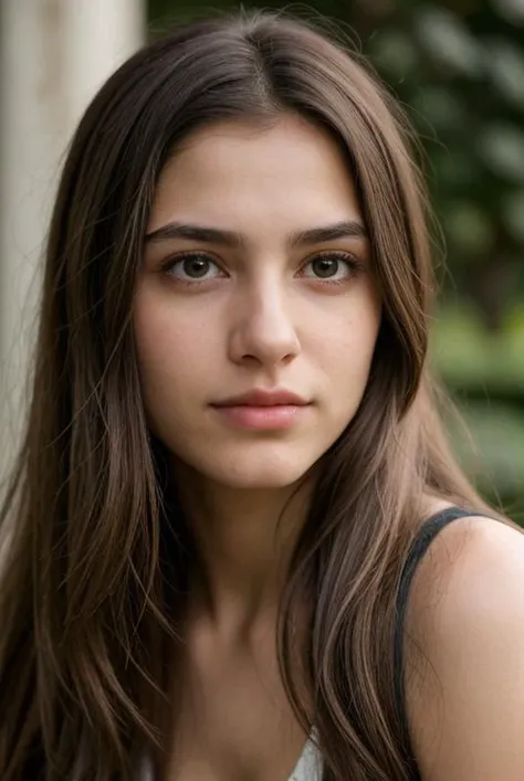 professional, masterpiece, 8k, hyperrealistic portrait of a 19yo cute latin girl, long hair, (looking shy:1.3), detailed face, detailed skin, photography, hq, photorealistic,