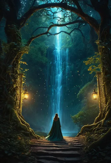 professional, (4k photo:1.1) , (Sharp focus:1.3), high detail, (extremely thin, slender, slim, long legs),
<lora:spotlight:1> dark theme, silhouette, magical lighting, fantasy,
(In the depths of an ancient enchanted forest shrouded in perpetual twilight, where trees stretch skyward, entwined with glowing vines and whispering leaves, a woman clad in a cloak of iridescent feathers weaves spells of protection and harmony, her chants blending with the melody of a hidden waterfall.,Ancient library with hidden magic, shelves tower with dusty tomes, secret passages barely visible, a curious girl in a lantern-lit aisle reads a glowing book, mysterious symbols float around her, camera angle peeking through a shelf, warm, amber lighting, enchanting silence.:1.2)
<lora:greg_rutkowski_xl_2:0.8> greg rutkowski, , (expressionism, impressionism, broad brush strokes:1.4)