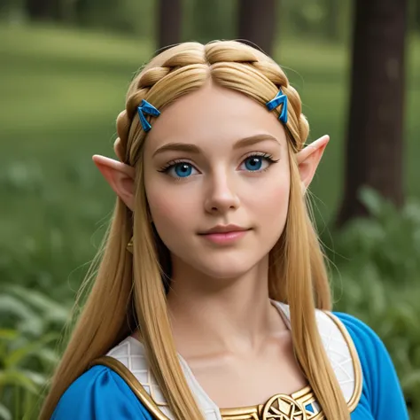 [realistic],[realistic lighting],[photo],[photorealistic],[cinematic],((princess zelda,princess_zelda,princess-zelda, the legend of zelda,botw,Hyrule)),[1girl],[solo portrait],blonde,[blue clothes],[nature],[royal dress],[beautiful],[long hair],[medieval],[fantasy],((face closeup))