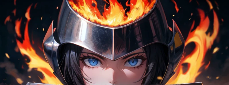 masterpiece, best quality, high res, best quality, pthe greatest details, 8k, UHD, HDR, fire and smoke,
<lora:add_detail:0.8>, <lora:ng_deepnegative_v1_75t:1>, <lora:RealDownblouse15_v2.08:1>,
Portrait, looking at the camera,
knight, in armor, burning helmet, helmet on fire, blue flame,