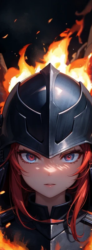 masterpiece, best quality, high res, best quality, the greatest details, 8k, UHD, HDR, fire and smoke,
<lora:add_detail:0.8>, <lora:ng_deepnegative_v1_75t:1>, <lora:RealDownblouse15_v2.08:1>,
Portrait, looking at the camera, Night, dark,
Blue, red Fiery eyes, Eyes are burning Blue flames, knight, in armor, burning helmet, helmet on fire, Blue flame,