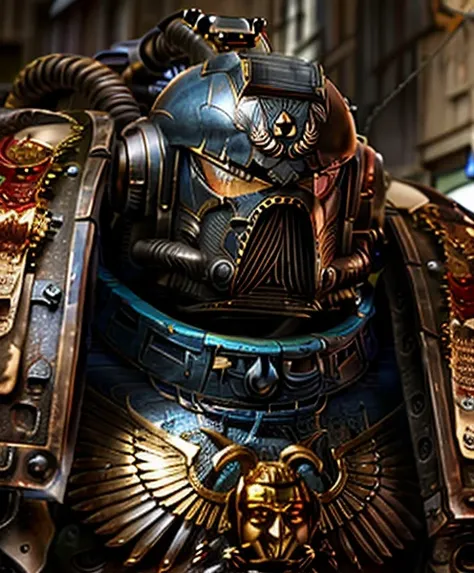 portrait, <lora:adventurers_v1:0.8>, <lora:Warhammer 40,000:1>, <lora:add_detail:1>, <lora:RealDownblouse15_v2.08:1>, <lora:ng_deepnegative_v1_75t:1>, Warhammer 40,000, strong man, masterpiece, black ultra marine,(Epic blue armor) (metal reflections), (face implants), hdr, best quality, uhd, 8k resolution, best light, realistic, detailed background, detailed face,