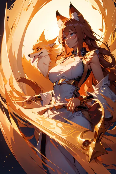 (extremely detailed CG unity 8k wallpaper),(ultra-detailed), (best illustration),(best shadow), (an extremely delicate and beautiful), (glowing background:1.25),(best art,gold ratio,:1.5),
1girl,solo,Zoologist, Werefox
 <lora:zoologistloraXX:0.8>