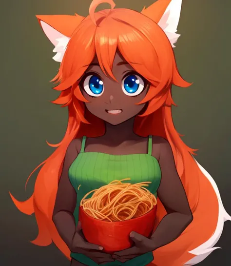 detailed, (masterpiece, 4k, ultra high res:1.1), source_anime, chibi,
<lora:zoologistlora3:1>, zoologist, green shirt, midrff, spaghetti strap, ribbed tank top, dark skin, ahoge, blue eyes, big eyes,