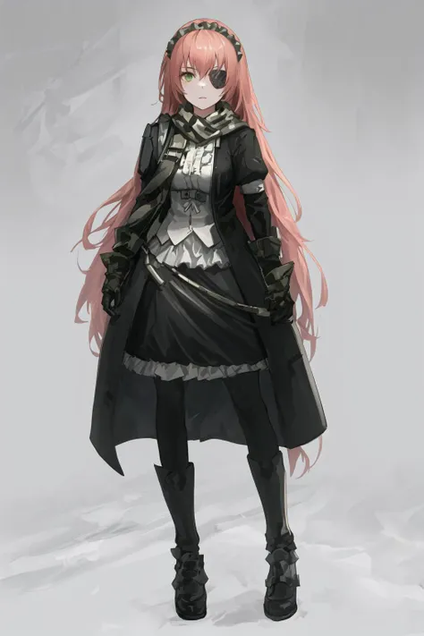 full body, woman, cz2128_delta eye patch, (masterpiece:1.4), best quality, ultra detailed, <lora:Cz delta(Overlord):0.7>