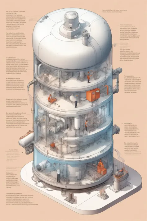 <lora:Isometric Cutaway:1>,Isometric Cutaway - AnImage illustrating the tank installation guide. The background shows the tank installation scene with illustrations or pictures demonstrating the correct installation steps. The accompanying text instructions are presented in a clear and understandable manner, helping the user to easily complete the installation of the tank.