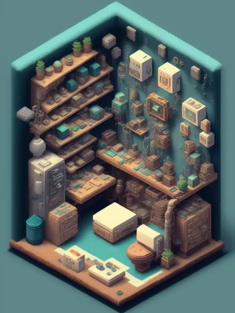 <lora:IsometricCutaway:1>isometric clean pixel art image cutaway of inside of Blue Jadeite gemstone, style of tekkonkinkreet