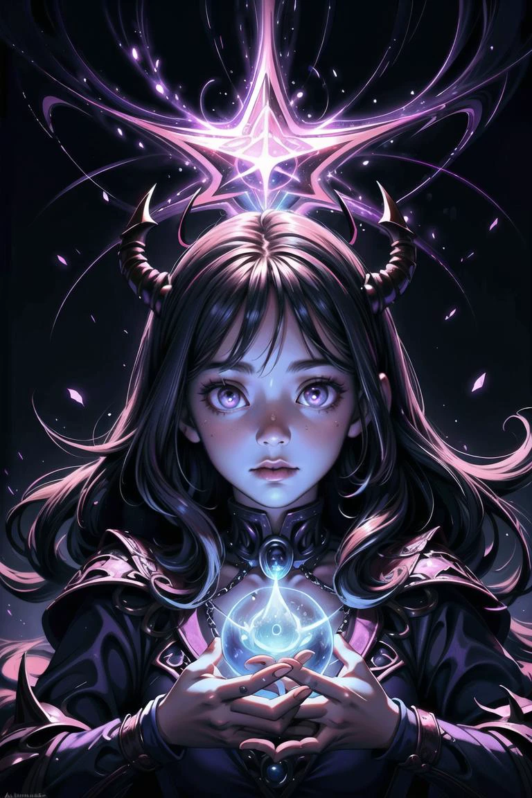 (best quality, photorealistic, hyper realistic, masterpiece:1.3), 1girl, portrait, solo, (full body:0.6), looking up, detailed background, detailed face, (<lora:GothicHorrorAI:0.5>, gothichorrorai, gothic theme:1.1), (glowing eyes:1.05), dilated pupils, necromancer, cultist, purple summoner garments, pendant, casting spell, summoning circle, surrounded by sigils, necrotic essence, purple mystical energy, (style-swirlmagic:0.7), calling forth eldritch power, shadowy hellfire background, whirlwind, dark clouds, ethereal atmosphere,, <lyco:SteamPunkBundle2v:0.5>, AetherpunkAI, <lora:add_detail:0.5>