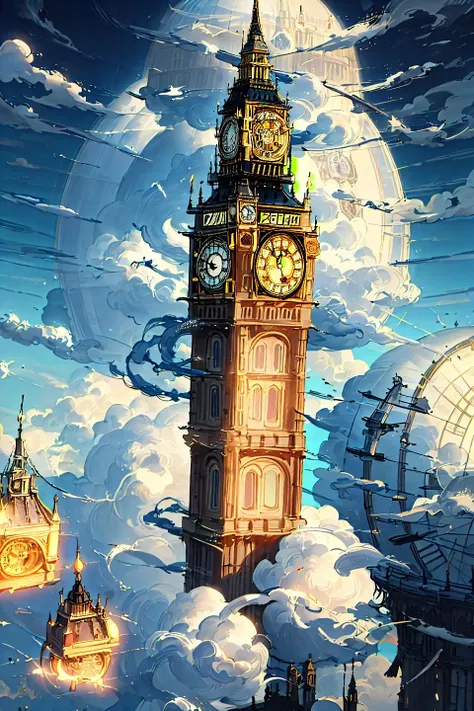 London in the City of Fog、watercolor paiting