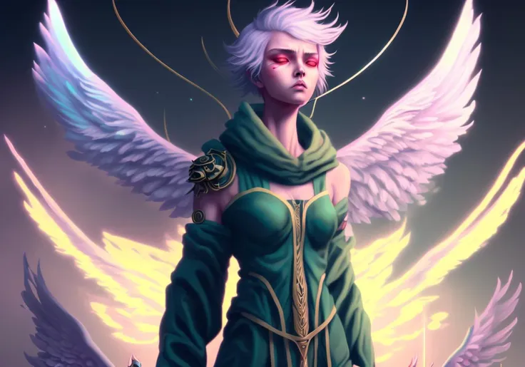 textless, best quality, seductive intimidation fighting (serphm:1.3) archangel supreme, in another world, ggffff666666