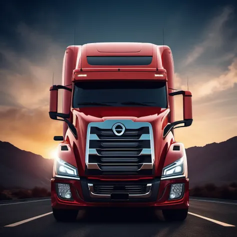 cinematic photo truckmaker truck, frontview <lora:TruckMaker-SDXL-LoHA:-0.5>, epic vista . 35mm photograph, film, bokeh, professional, 4k, highly detailed