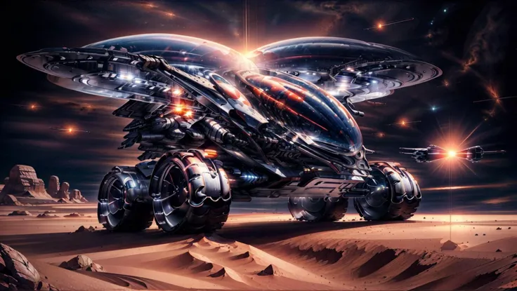 GlassSteelAI (spaceship:truck:1.1) <lyco:TruckMaker:0.8> offroad, outdoor, (mars desert landscape:1.1), rocks, volumetric light, mist, sunrise, <lora:GlassSteelAI:.9>