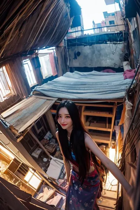 (otherworldly, otherworldly atmosphere, otherworldly appearance), highly insanely detailed, masterpiece, top quality, best quality, highres, 4k, 8k, RAW photo, Caribbean, egyptian,
depth of field, focused, foreshortening,
(dark tunnel, flower field, flower filed, china street),
(long_hair, long hair), collar, earrings, (Latina:0.5),
(random colors cloth, random colors hair), sparking lips,
(Adult, jav, half naked, nsfw:0.8),
<lora:Dreamcatcher_Sua_Lora:0.7>,
fisheye, from below,
(air bed, indian slums, egyptian slums:1.2), Air Mattress,
(smiling at viewer), (fantasy world)