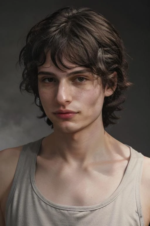 <lora:fwolf:0.7> fwolf wearing a tank top, portrait shot, dewy skin