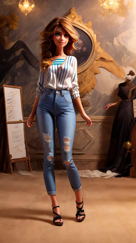 (Realistic),masterpiece,best quality,cinematic lighting,natural shadow,highest detail,professional photography,detailed background,depth of field,insane details,intricate,aesthetic,detailed face,subsurface scattering,looking at viewer,Wide shot,
1girl,photo of a cute girl,full body,light smile,charming,20yo,French Braid Hair.Hair between eyes,Teal hair,Fashionable Gray Clothes: A striped boatneck top paired with high-waisted jeans.,Kissing,
<lora:GoodHands-vanilla:1>,<lora:add_detail:1>,<lora:Better light:1>,<lora:marble dress_20230927085737:0.8>,marble,