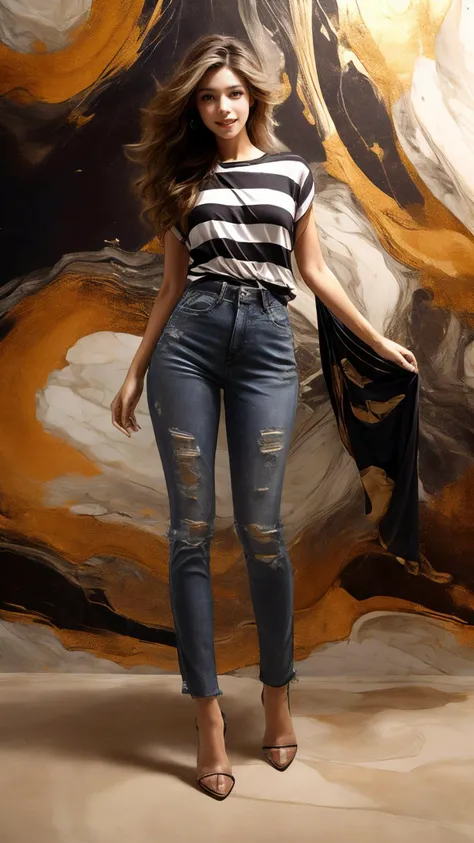 (Realistic),masterpiece,best quality,cinematic lighting,natural shadow,highest detail,professional photography,detailed background,depth of field,insane details,intricate,aesthetic,detailed face,subsurface scattering,looking at viewer,Wide shot,
1girl,photo of a cute girl,full body,light smile,charming,20yo,French Braid Hair.Hair between eyes,Teal hair,Fashionable Gray Clothes: A striped boatneck top paired with high-waisted jeans.,Kissing,
<lora:GoodHands-vanilla:1>,<lora:add_detail:1>,<lora:Better light:1>,<lora:marble dress_20230927085737:0.8>,marble,