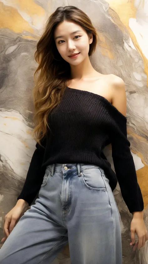 (Realistic),masterpiece,best quality,cinematic lighting,natural shadow,highest detail,professional photography,detailed background,depth of field,insane details,intricate,aesthetic,detailed face,subsurface scattering,looking at viewer,Wide shot,
1girl,photo of a cute girl,full body,light smile,charming,20yo,French Braid Hair.Hair between eyes,Teal hair,Fashionable Gray Clothes: A striped boatneck top paired with high-waisted jeans.,Kissing,
<lora:GoodHands-vanilla:1>,<lora:add_detail:1>,<lora:Better light:1>,<lora:marble dress_20230927085737:0.8>,marble,