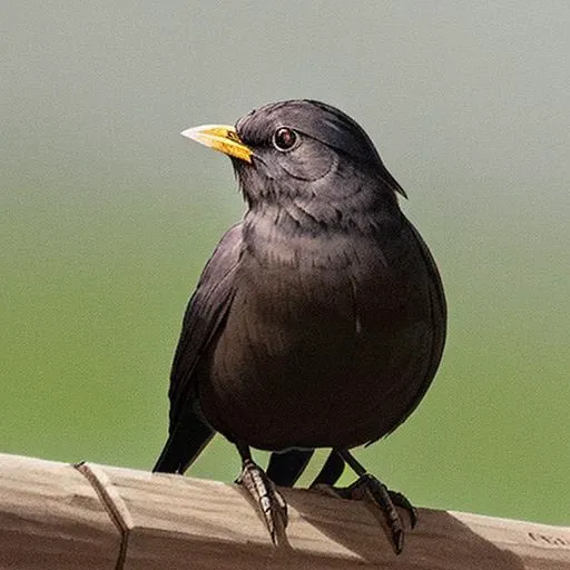 eurasian blackbird, turdus merula, <lora:eurasian blackbird-000010:0.5>