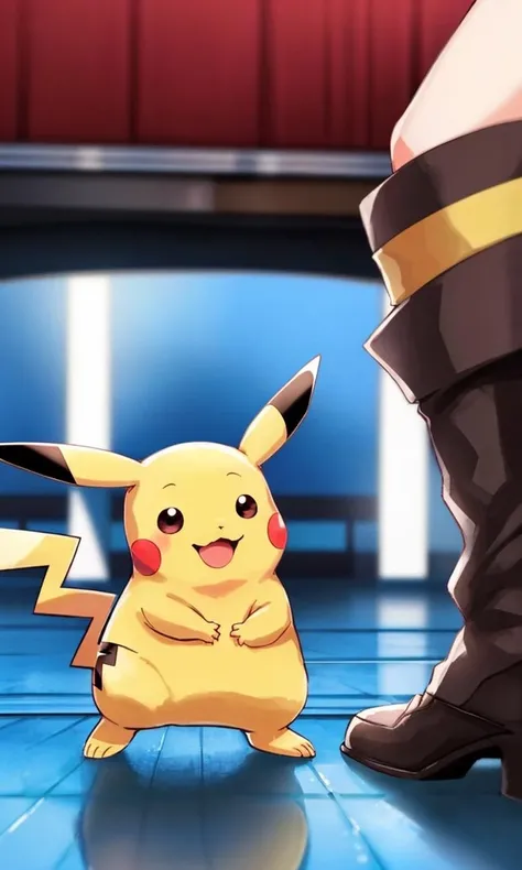 amanoakira2023, 1man, Pikachu, action shot, vibrant colors, 8k, uhd, trending on arstation, best quality, masterpiece,