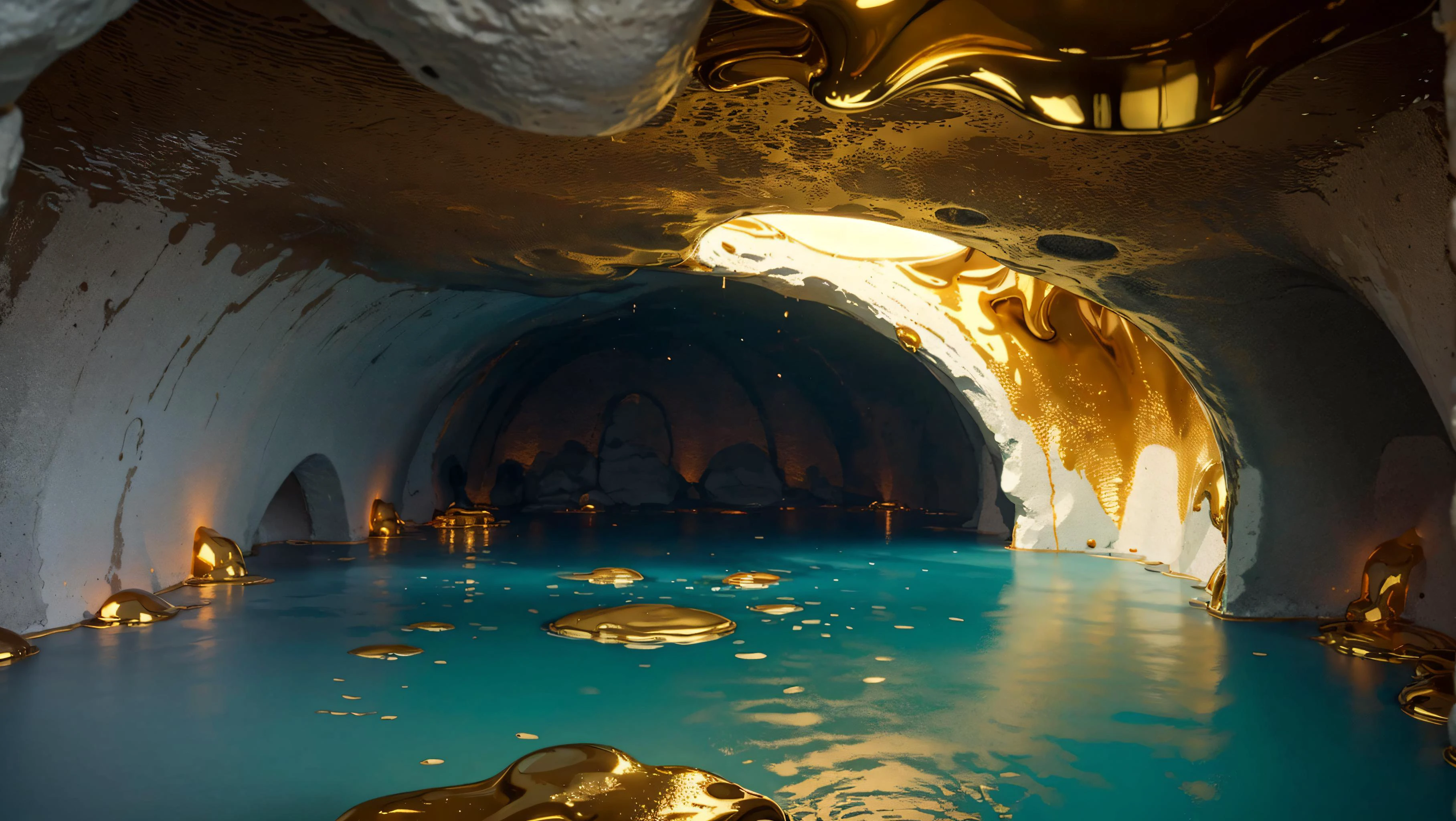 <lyco:Lqg:1.0> Underground Lake in the LQDGOD style
