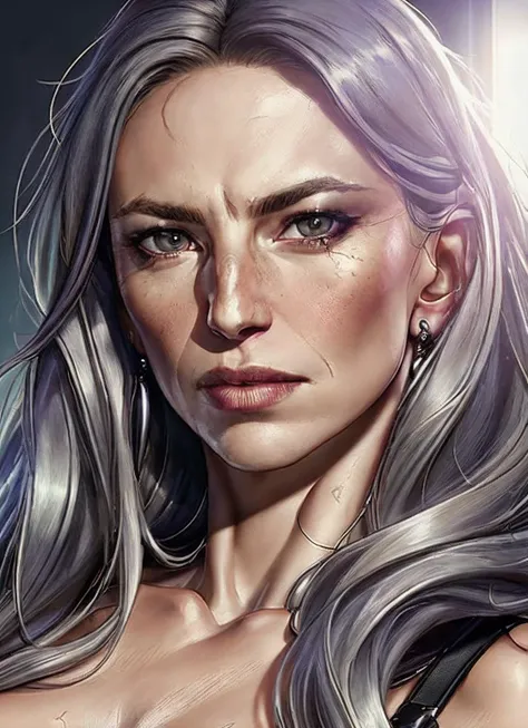portrait of sks woman, epic (photo, studio lighting, hard light, sony a7, 50 mm, matte skin, pores, colors, hyperdetailed, hyperrealistic), <lora:locon_claudiablack_v1_from_v1_64_32:1.25>