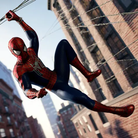 professional 3d model of <lora:Spider-Man:1>
Spider-Man a spider man is web swinging over a city, octane render, highly detailed, volumetric, dramatic lighting