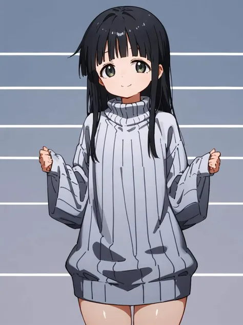 score 9, score 8 up, score 7 up, rating questionable,
detailed background,
<lora:mokuren.pony:1>,
mokuren, alt,
wide hips, shiny skin,
light blush, smile,
ribbed sweater, oversized sweater, sleeves past wrists,