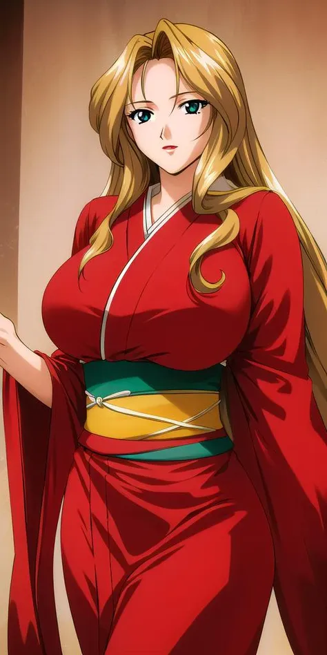 <lora:RexV4:0.7> macross7rex, huge_breasts, standing, solo, kimono, masterpiece, best_quality, detailed_face, detailed_eyes, highres, beautiful, detailed,