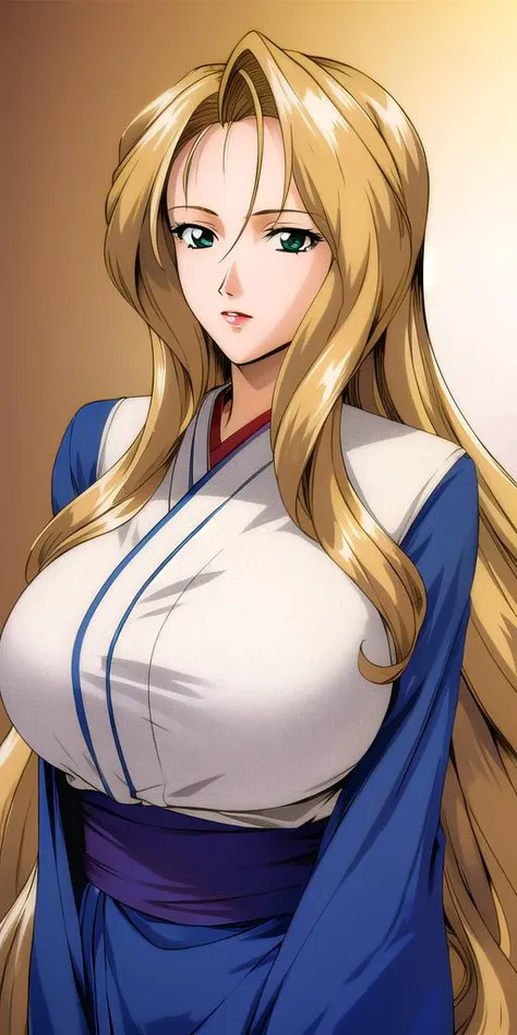 <lora:RexV4:0.7> macross7rex, huge_breasts, standing, solo, kimono, masterpiece, best_quality, detailed_face, detailed_eyes, highres, beautiful, detailed,