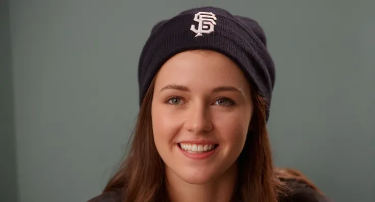 cinematic film still of <lora:Cinematic Vintage Hollywood Film Style:1> sharp detailed, Cinematic Vintage Hollywood Film Style
<lora:Film Stock Footage Style:0.5>
Closeup of a young woman in her 30's with a baseball hat on her head smiling with perfect teeth at camera and perfect cool fluorescent light on Kodak Vision3 500T Film Stock Footage Style, shallow depth of field, vignette, highly detailed, high budget, bokeh, cinemascope, moody, epic, gorgeous, film grain, grainy