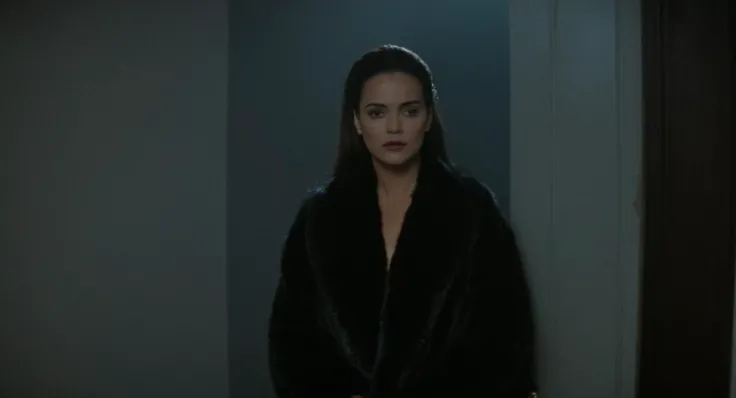 Horror-themed, <lora:Cinematic Vintage Hollywood Film Style:0.5> sharp detailed,
Cinematic Medium Shot Film Footage captured by Panavision Cameras and Lenses, young Julie Carmen as Regine Dandridge a white woman standing in a dark room behind an apartment door, with a black fur jacket, staring at camera, with perfect dramatic light on, Fright Night 1985 Film Style
Cinematic Vintage Hollywood Film Style
<lora:Fright Night 1985 Film Style:1>, Eerie, unsettling, dark, spooky, suspenseful, grim, highly detailed