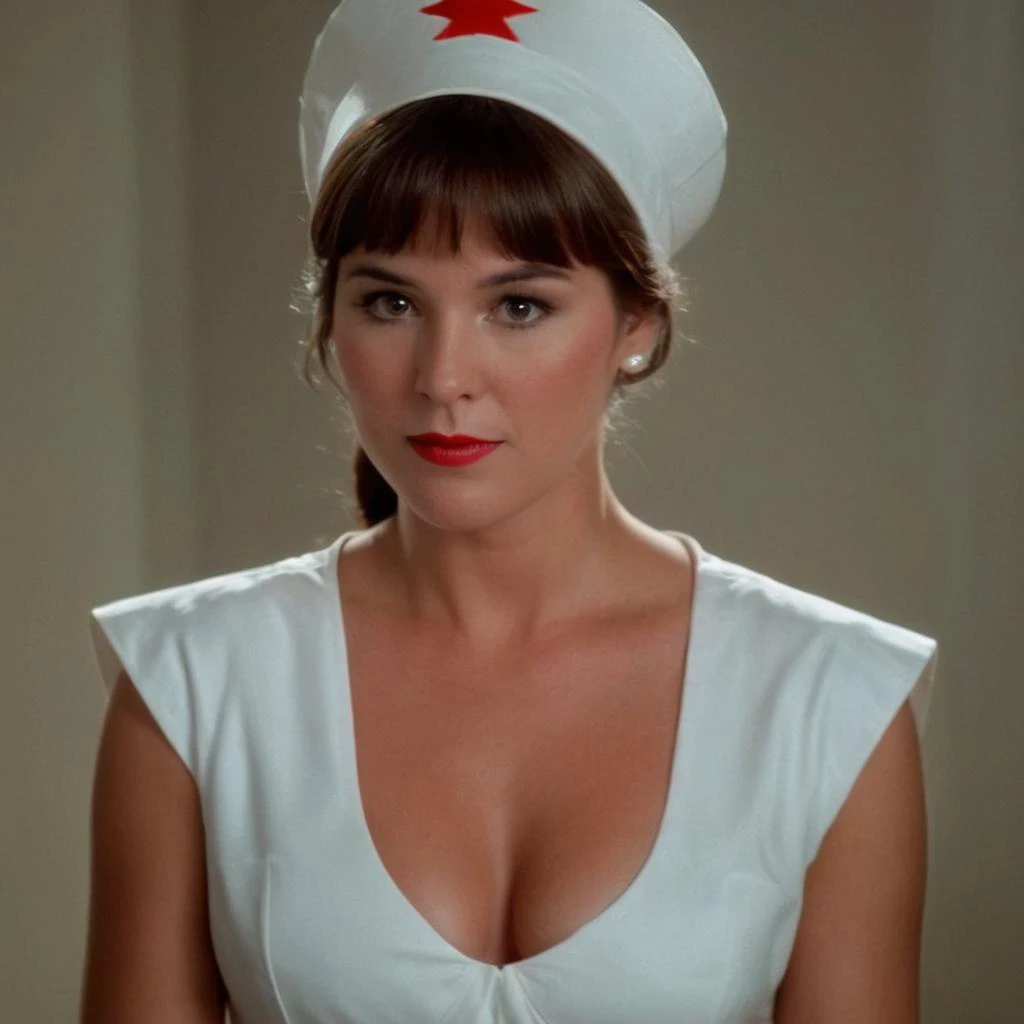 A naked nurse, lying on the sofa, looks very enjoyable, inferno style, looks depressing, high quality, ultra-detailed, crazy details, 4K