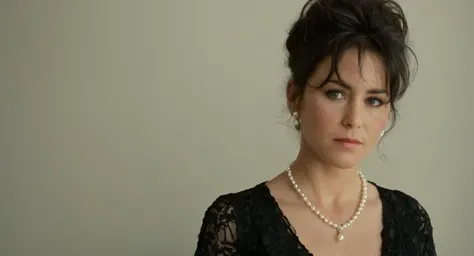 cinematic film still of <lora:Cinematic Vintage Hollywood Film Style:1> sharp detailed,
black long messy hair woman with a pearl necklace and a pearl necklace looking sexy at camera
Cinematic Vintage Hollywood Film Style, shallow depth of field, vignette, highly detailed, high budget, bokeh, cinemascope, moody, epic, gorgeous, film grain, grainy