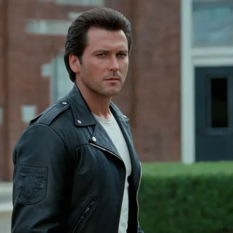 cinematic film still of  <lora:Cinematic Vintage Hollywood Film Style:1> sharp detailed, 
a man in a leather jacket standing in front of a building
Cinematic Vintage Hollywood Film Style, shallow depth of field, vignette, highly detailed, high budget, bokeh, cinemascope, moody, epic, gorgeous, film grain, grainy