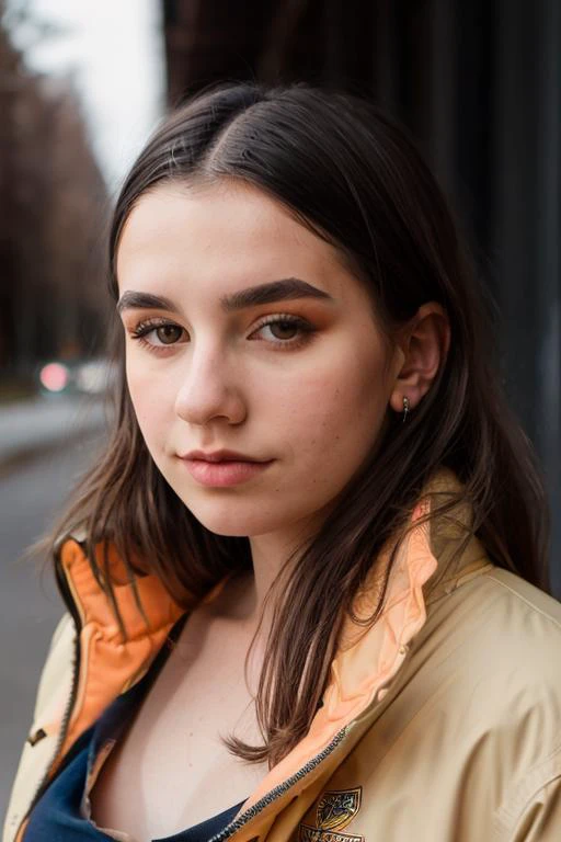 <lora:Sarah:0.8>, full color portrait of a young woman, wearing a jacket, natural light, RAW photo, subject, 8k uhd, dslr, soft lighting, high quality, film grain, Fujifilm XT3, Nikon D850