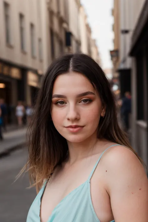 <lora:Sarah:0.8>, full color portrait of a young woman, wearing a summer dress, in a crowded street, soft smile, natural light, RAW photo, subject, 8k uhd, dslr, soft lighting, high quality, film grain, Fujifilm XT3, Nikon D850