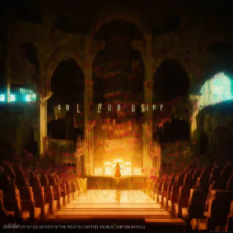 A visual title screen,Anime and Game Styles in the Early Years,masterpiece:1.4,best quality:1.4,high resolution:1.4,optical mixing,This is a cool title,Game Title,1girl,Look at the audience,((((It presents a metaphor for the cruelty and horror of the game.)))),(using subtle shifts in color and tone to create depth and dimension and a sense of craftsmanship and skill:1.3),stunning views,expansive scenes,visual depth,