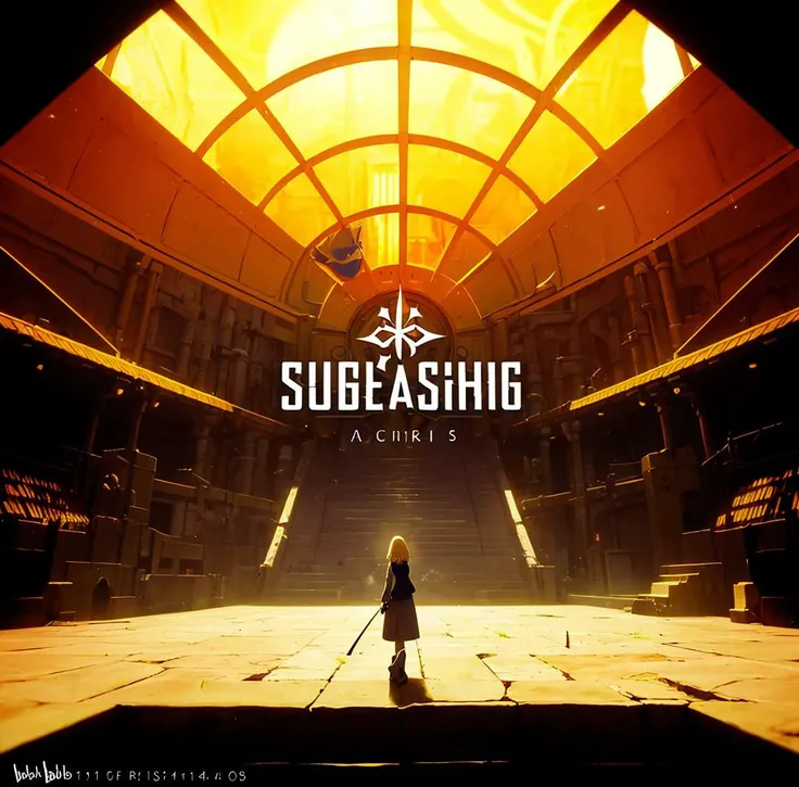 A visual title screen,Anime and Game Styles in the Early Years,masterpiece:1.4,best quality:1.4,high resolution:1.4,optical mixing,This is a cool title,Game Title,The character is the title itself.,Characters are words, not images.,Character Title,Look at the audience,(using subtle shifts in color and tone to create depth and dimension and a sense of craftsmanship and skill:1.3),expansive scenes,