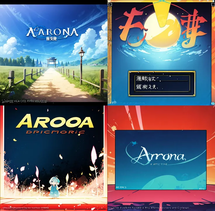 A visual title screen,An early Japanese anime,CUTE,<lora:aronaBlueArchive_v1:1>,arona (blue archive),
