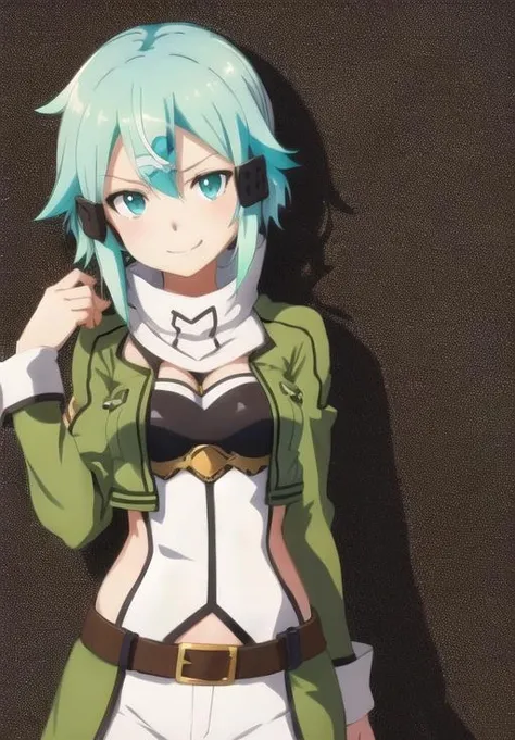 <lora:Sinon-GGO:0.8>, Sinon-GGO, smirk, (seductive, alluring, charming:1.3), beautiful, (highly detailed, high quality:1.3)