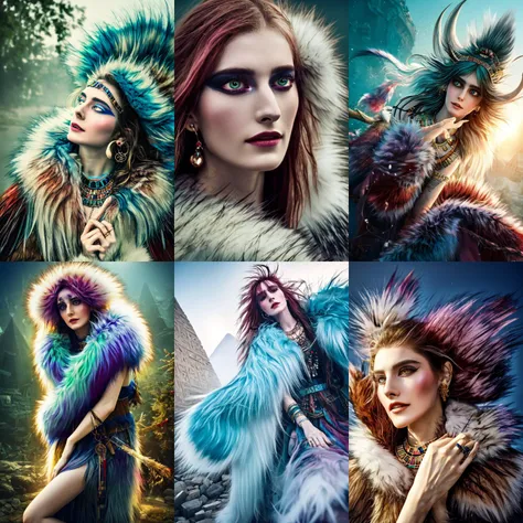 (otherworldly, otherworldly atmosphere, otherworldly appearance), highly insanely detailed, masterpiece, top quality, best quality, highres, 4k, 8k, RAW photo, ((ancient egyptian theme:1.2)), 
(mystical theme), mystical gatmosphere, arcane sanctuaries, otherwordly aura, 
(long_hair, long hair, random colors hair, glowing hair, hair over one eye, long messy hair), 
(eyelashes, eyeliner, eyeshadow, eyelashes, long eyelashes), 
collar, earrings, jewelry, necklace, armlet, 
tentacle, (underwater), nsfw, 
Homestay, Resort, Guest House, 
building, structure, still life, swirling energy, 
action pose, 
drunk, closed eyes, 
abandoned building, shopping mall, overgrown with vegetation, [volumetric fog], cinematic lighting, colorful, 
1girl, outdoors, <lora:Shiomi Matoi:0.8>, (fur \(clothing\):1.4), (fur skirt:1.4), (fantasy world)