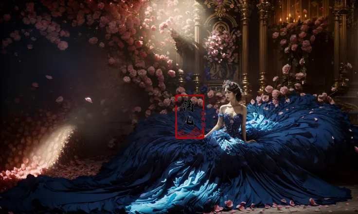 (masterpiece, top quality, best quality, official art, beautiful and aesthetic:1.2),(fractal art:1.2) (Scattered petal:1.6)(Churches background:1.3)
1girlsoloflowerjewelrypurple blue dressbare shoulders
petalstiaranecklacePeacock (full body:1.5), Crossed legs, sitting, Milky skin, (shiny skin:1.5)
<lora:~Q?-[TQlN; Peacock:0.8>