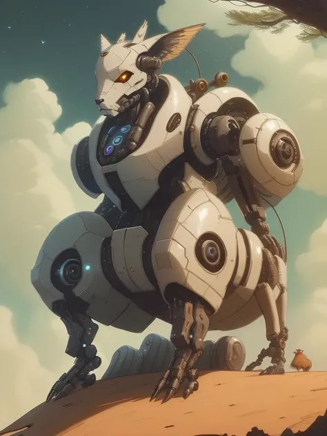 <lora:Reel_mechanical_parts_v_1_3:1> realmech, mechanical parts, alluring succubus, ethereal beauty, perched on a cloud, (fantasy illustration:1.3), enchanting gaze, delicate wings, otherworldly charm, mystical sky, moonlit night, soft colors, (detailed cloudscape), (high-resolution:1.2) animal ears, android, joints, dynamic pose, dynamic view