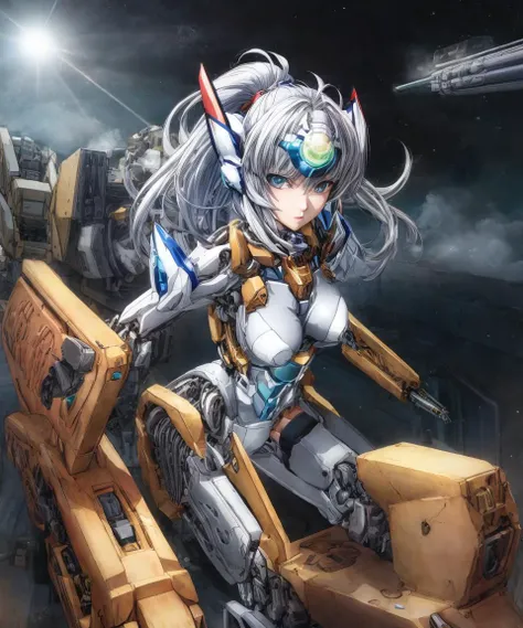 NFSW,1 girl,Mecha girl in the universe,solo,Show Head to Thigh,big breasts,
ultra realistic 8k cg,picture-perfect face,flawless,clean,masterpiece,professional artwork,famous artwork,cinematic lighting,cinematic bloom,perfect face,beautiful face,beautiful eyes,
<lora:KOS-MOS_128dim_15e:0.8> kos-mos,
<lora:add_detail:1> <lora:epi_noiseoffset2:1>
<lora:A-RandomSuper[mecha musume,mechanical parts,super robot joints,headgear,full armor]:1>, mecha musume, (mechanical arms:1.5), headgear,  (mechanical breasts:1.5),