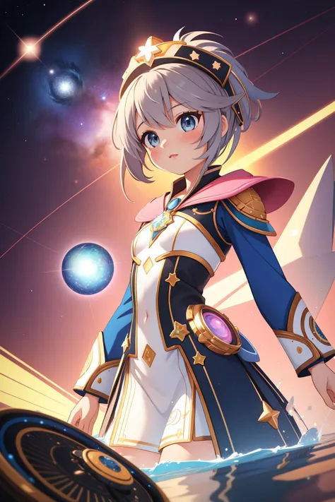 1girl, [ (stylized by John Philip Falter:1.1) : (John Bolton:0.7) : (Karl Gerstner:0.9) :2], realism art, appealing Digital painting, hyper detailed, top-down view of a Zulu ([Solar power station:Andromeda constellation:4] of Neutron star:1.3) , it is very Visually Stimulating and Small, it is engraved with dark pink and Geeky details, it is designed by Pirates of the Caribbean, [Nutty|Collectable] Juba in background, lush flowers and water, Spring, soft focus, Vivid, Lonely, Panfuturism, studio lighting, pinhole lens, Dichromatic, electric yellow palette, Soutache, wallpaper, Unsplash