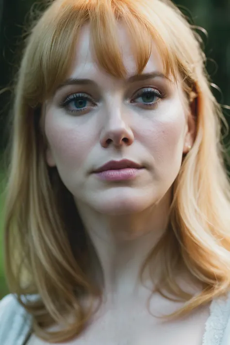 face shot of christinaHendricks2, (serious look), (blonde medium length hair), (hand on chin), Photorealistic, Hyperrealistic, Hyperdetailed, analog style, hip cocked, demure, detailed skin, matte skin, soft lighting, subsurface scattering, realistic, heavy shadow, masterpiece, best quality, ultra realistic, 8k, golden ratio, Intricate, High Detail, film photography, soft focus, detailed skin texture, (blush:0.5), (goosebumps:0.5), subsurface scattering