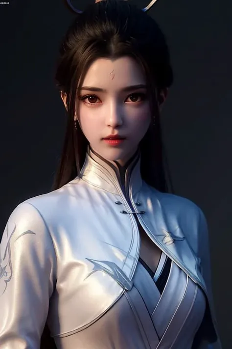 best quality,highres, high resolution, 4k,professional lighting, front lighting,physically-based rendering,masterpiece, (upper body), a girl, luxueqi, solo, looking at viewer, <lora:ChineseCartoon_v01:0.7>