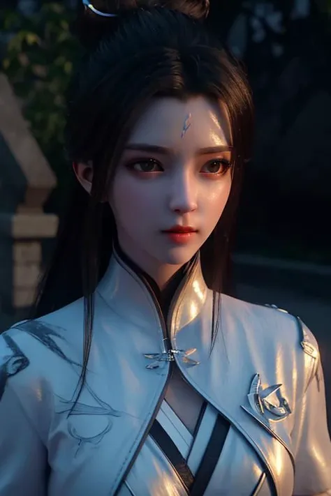 best quality,highres, high resolution, 4k, 8k,3d rendering, professional lighting, front lighting, photon mapping,physically-based rendering,masterpiece, (upper body), a girl, luxueqi, solo, looking at viewer, <lora:ChineseCartoon_v01:0.7>